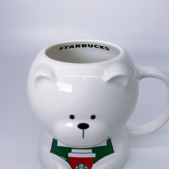 Starbucks 2025 Holiday Bearista Ceramic Bear Mug Cup 12oz 355ml Limited Edition - Picture 3 of 9